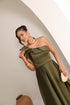 VESTIDO LISO UM OMBRO SÓ BABADO VESTIDO DE FESTA PETRA FINA